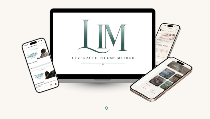Leveraged Income Method shown across laptop and phone screens